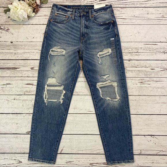 American Eagle Outfitters Denim - American Eagle relaxed tapered destroyed jeans NWT